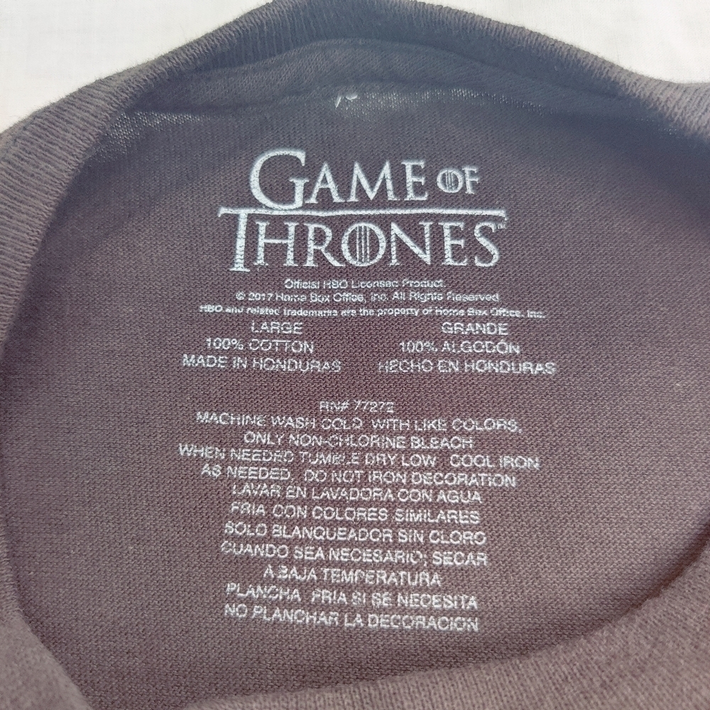 Game of Thrones Tee T-shirt Men's Size Large Black 100% Cotton - Picture 13 of 15